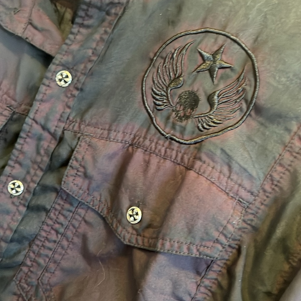 Affliction Black Cherry Live Fast Button Down Shi… - image 4